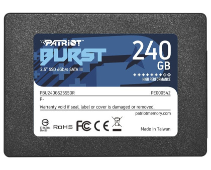 Накопитель SSD 240Gb Patriot Burst PBE240GS25SSDR